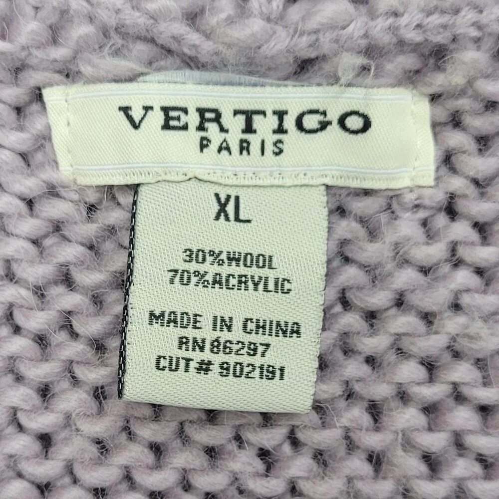 Vertigo Paris Women's Size XL Purple Knitted Cardigan - Picture 2 of 5